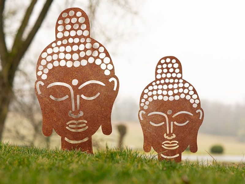 Záhradná dekorácia z cortenu – Buddha