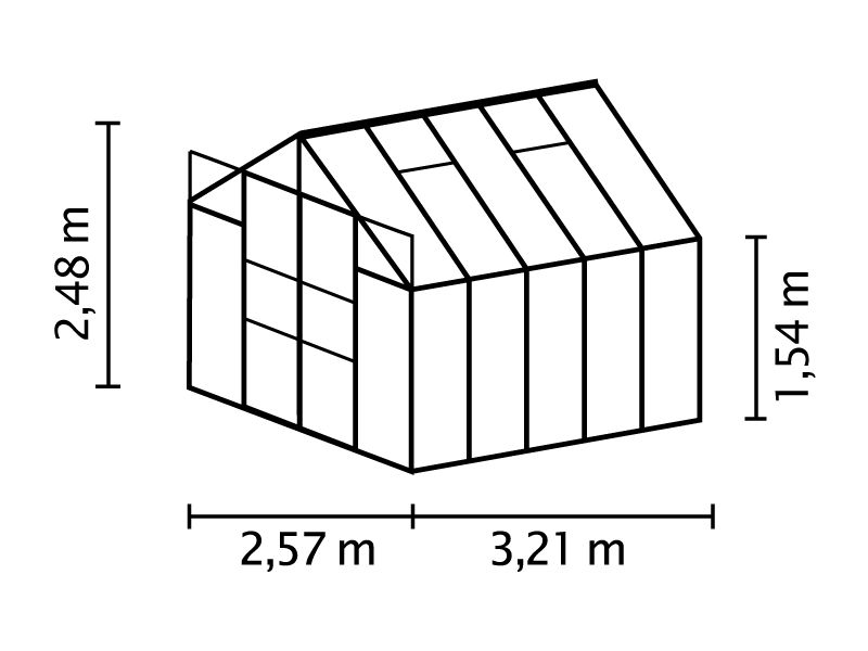 Polykarbonátový skleník Vitavia Uranus 8300