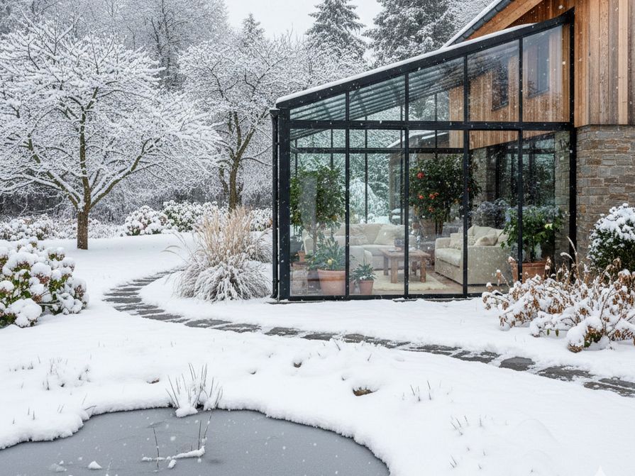 Zasnežená záhrada