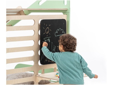 Drevený písací stôl a hojdačka k posteli Sleepy