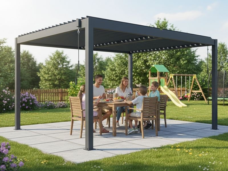 Hliníková bioklimatická pergola – LanitPlast Basic 43