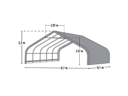 ShelterLogic Run-In-Shed 6,7 × 6,1 m zelený