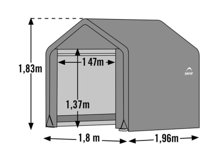 ShelterLogic 1,8 × 1,8 m sivý