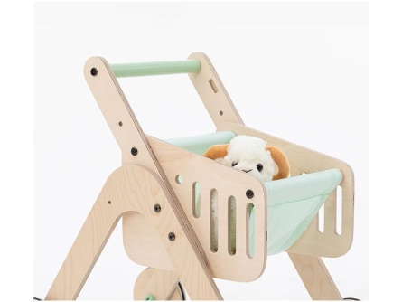 Drevený nákupný vozík a chodítko Trio Shopper