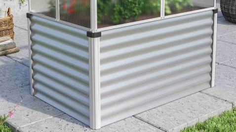 Vyvýšený záhon s pareniskom VITAVIA GAIA JUMBO sklo 3 mm strieborný LG3738