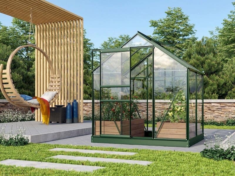 Skleník zo skla Vitavia Venus 5000 číre sklo 3 mm (zelený)