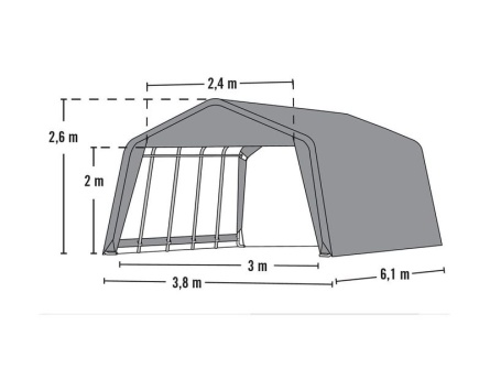 ShelterLogic 3,8 × 6,1 m
