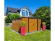 Plechový záhradný domček Spacemaker Woodlake 1012 na záhrade