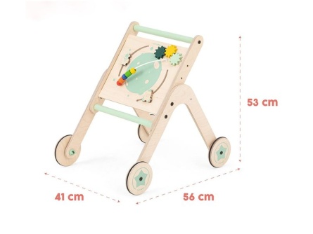 Drevené chodítko a hrací stolík WalkMe