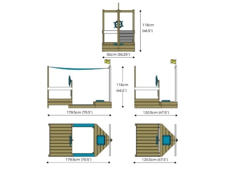Detské ihrisko s pieskoviskom pirátska loď