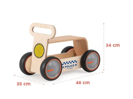 Drevené auto a chodítko Police