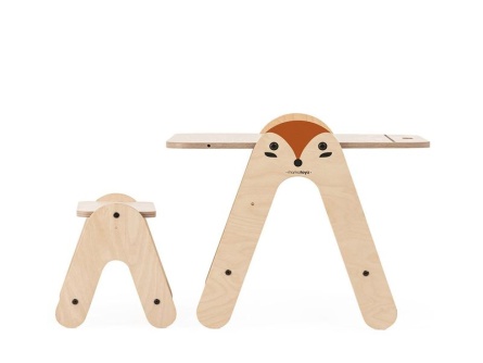 Drevený stolík na maľovanie Fox