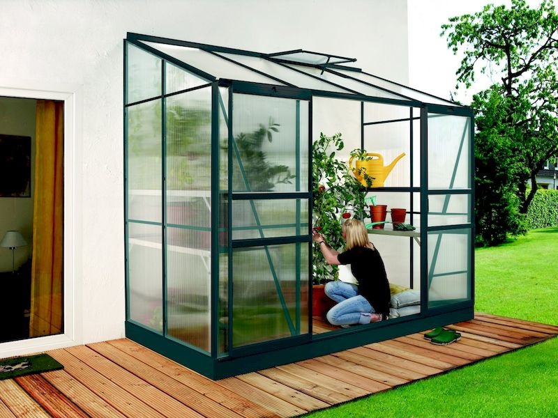 Skleník k stene Vitavia IDA 3300 PC 6 mm (zelený)