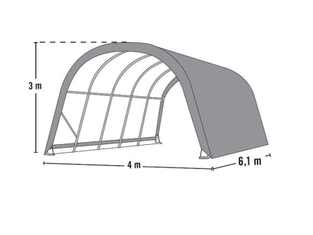 ShelterLogic Run-In-Shed 4 × 6,1 m