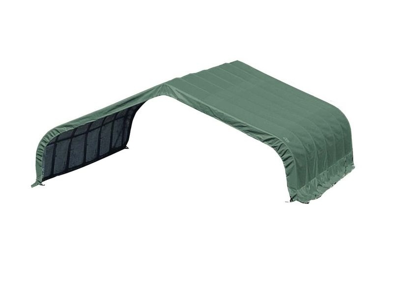 Plachtový prístrešok – ShelterLogic Run-In-Shed 6,7 × 6,1 m zelený