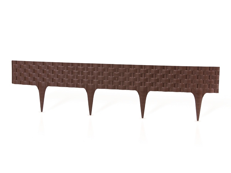 Palisádový obrubník – Rattan Palisaden, hnedá 3,2 m (balenie 4 ks o dĺžke 0,8 m)