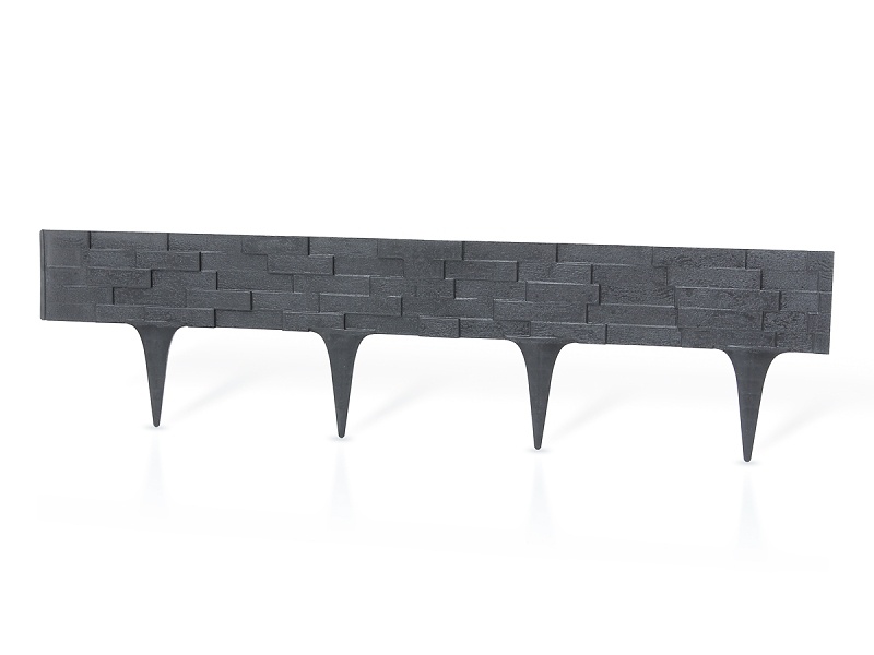 Palisádový obrubník – Stone Palisade, antracit 2,34 m (balenie 3 ks o dĺžke 0,78 m)