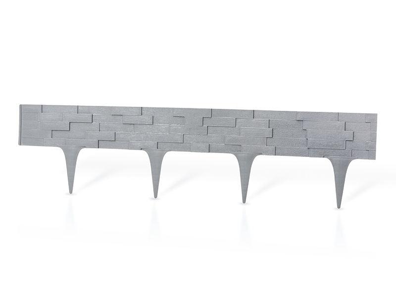 Palisádový obrubník – Stone Palisade, sivá 2,34 m (balenie 3 ks o dĺžke 0,78 m)