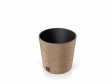 Plastový kvetináč Furu Round Low ECO Wood