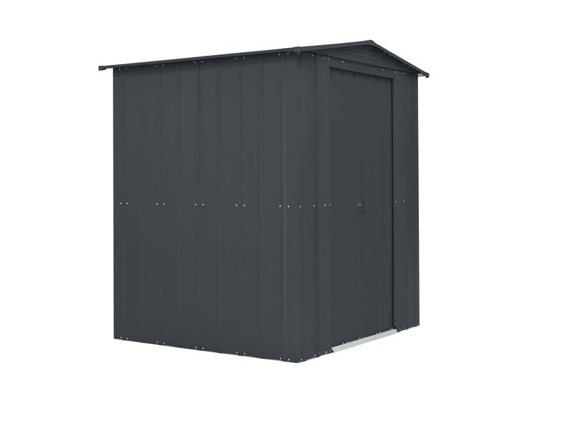 Plechový záhradný domček so strešným oknom Globel 65, š. 171 × d. 144 × v. 193 cm (antracit)