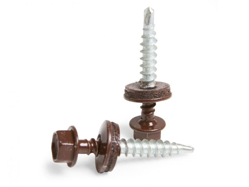 Samorezná skrutka – Guttatop (250 ks) Guttatop samořezný vrut - RAL 8017 - hnědá (4,8 x 20 mm)