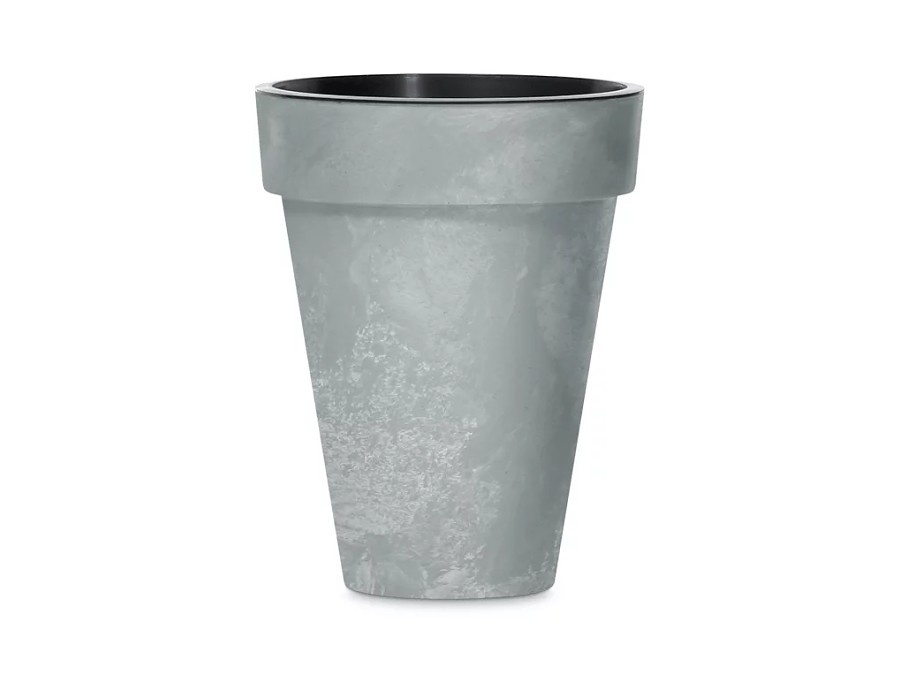 Mrazuvzdorný kvetináč s vkladom – Cube Slim Beton Effect ø 46,1 cm, 55 l, sivá