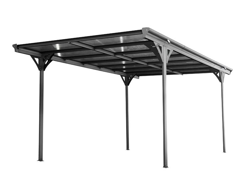 Hliníkový prístrešok (carport) – Helsinki (d. 503 × š. 305 × v. 232 cm), antracit