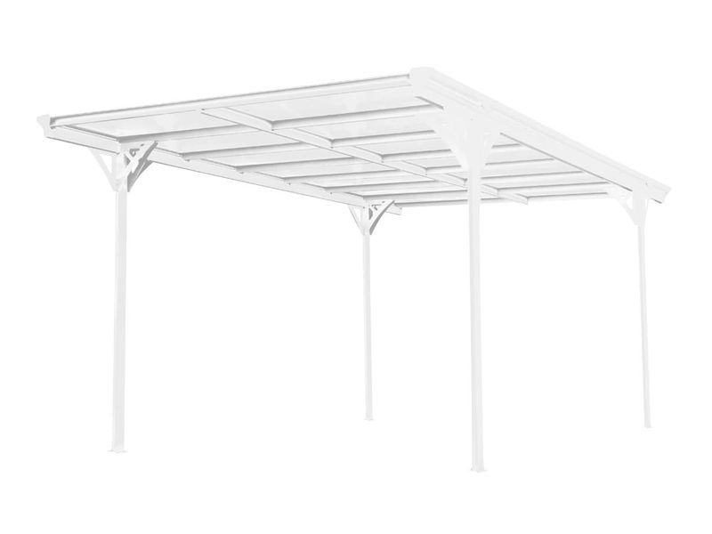 Hliníkový prístrešok (carport) – Helsinki (d. 503 × š. 305 × v. 232 cm), biela